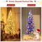 7.5 Feet Pre-lit Snow Flocked Christmas Tree with 9 Lighting Modes
